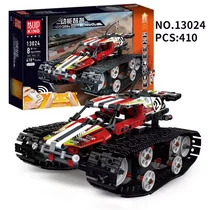  Hernyótalpas távirányítós jármű építő készlet – 410db-os - Piros - Zacskóban, saját doboz nélkül